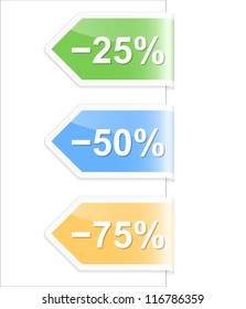 Discount labels. Vector illustration