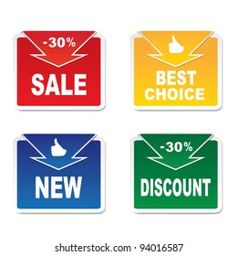 Discount labels.Vector