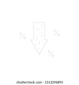 discount line icon. Elements of black friday and sales icon. Premium quality graphic design icon. Can be used for web, logo, mobile app, UI, UX