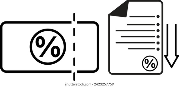 Discount line icon ,For website marketing design, app, template, ui, pattern etc. line art style illustration