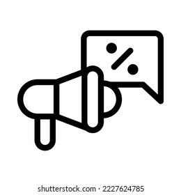 discount line icon illustration vector graphic