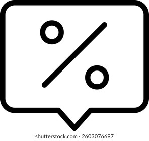 discount line icon illustration vector