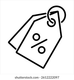 Discount Line Icon Vector Illustration