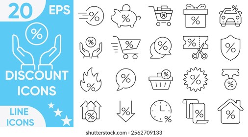 Discount line icons set.Loyalty points, Growth chart and Shopping bags signs.Discounts chat bubbles line icon.Vector and illustrator set.