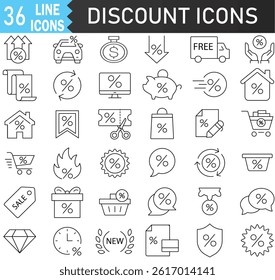 Discount line icons set.Loyalty points, Growth chart and Shopping bags signs. Discounts chat bubbles line icon. EPS 10 pictograms.