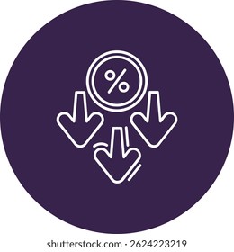 Discount Line vector Icon Design