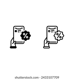 Discount list hunting icon and illustration - vector