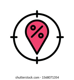 discount location related to black friday in filled style