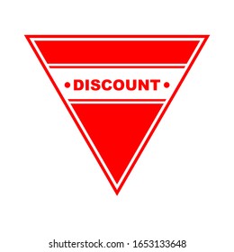 discount logo icon vector with red and white and white background for sales ads, stickers, banners, posters, x banners, and others