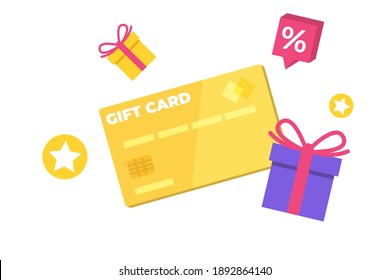 Discount, Loyalty card program and customer service. Vector illustration.