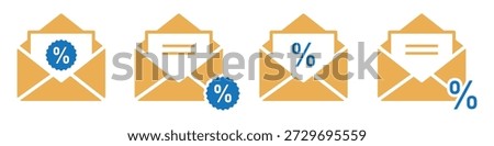 Discount mail icon vector illustration