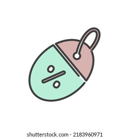 descuento de la plantilla de logotipo de ilustración de vector de iconos de concepto moderno para muchos fines. Aislado sobre fondo blanco. caricatura a color completo