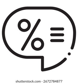 Discount Modern Vector Icon – Minimal Illustration Symbol Template for Web Mobile App UI Design