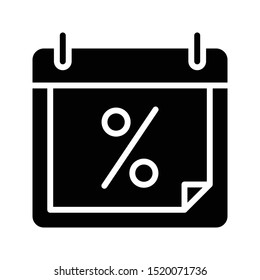 discount month glyph flat vector icon