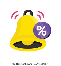 Discount Notification Vector style icon. Eps 10 file