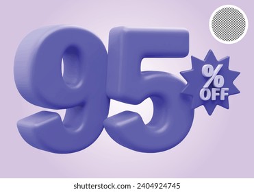 Discount number 95 percentage off sale purple 3d