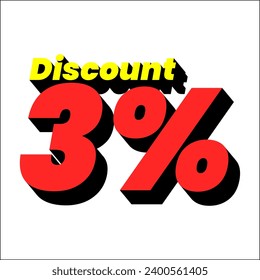 Discount numbers in the form of percent signs with red and yellow colors isolated on a white background, ranging from 1% to 100% discounts. very suitable for use in advertising media promotion designs