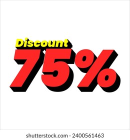 Discount numbers in the form of percent signs with red and yellow colors isolated on a white background, ranging from 1% to 100% discounts. very suitable for use in advertising media promotion designs