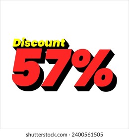 Discount numbers in the form of percent signs with red and yellow colors isolated on a white background, ranging from 1% to 100% discounts. very suitable for use in advertising media promotion designs