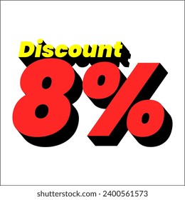 Discount numbers in the form of percent signs with red and yellow colors isolated on a white background, ranging from 1% to 100% discounts. very suitable for use in advertising media promotion designs