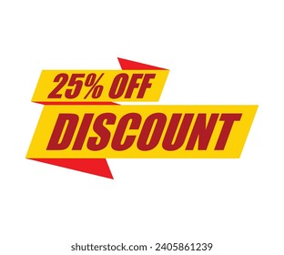 Discount Offer 25% Off Vector Illustration