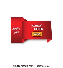 Discount Offer 30% Vector Banner Ad Design element for increasing BIG Sale.