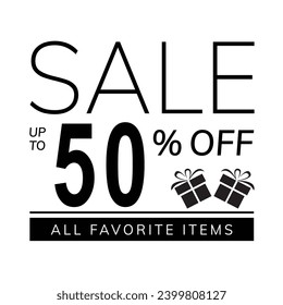Discount offer Advertisement Banner of Sell and save up to 50%, Sell discount offers save up to 50%
