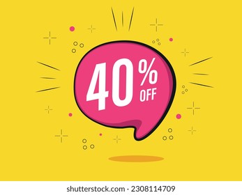 Discount-Offer-Banner 40 % Pink-Ballon 