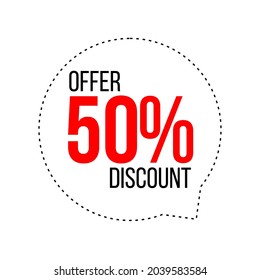 DISCOUNT OFFER BANNER WHITE FOR COMMERCIAL PROMOTION