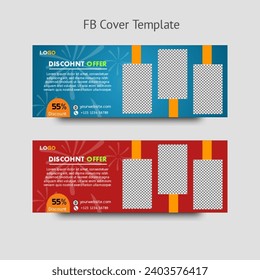 Discount offer Facebook Cover design template 