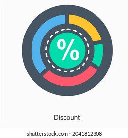 Concepto de icono de descuento u oferta 