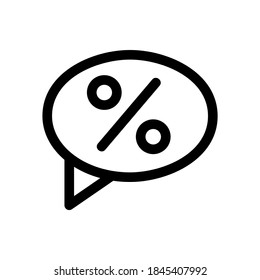 icono de oferta de descuento o logotipo símbolo de signo aislado ilustración vectorial - iconos vectoriales de estilo negro de alta calidad
