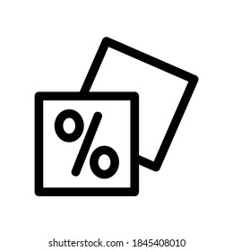 icono de oferta de descuento o logotipo símbolo de signo aislado ilustración vectorial - iconos vectoriales de estilo negro de alta calidad
