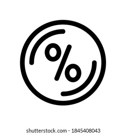 icono de oferta de descuento o logotipo símbolo de signo aislado ilustración vectorial - iconos vectoriales de estilo negro de alta calidad
