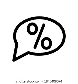 icono de oferta de descuento o logotipo símbolo de signo aislado ilustración vectorial - iconos vectoriales de estilo negro de alta calidad
