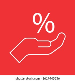 Discount offer icon, stock vector illustration, EPS10.