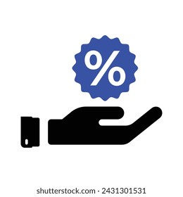 Icono de la oferta de descuento, gráficos vectoriales