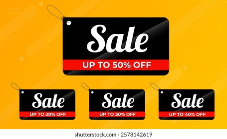 Discount offer label tag,Collection of red sales labe,Flat design sale tag collection,Colorful sales label collection.