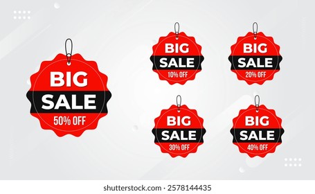 Discount offer label tag,Collection of red sales labe,Flat design sale tag collection,Colorful sales label collection.