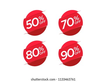 Discount offer price label, symbol for advertising campaign in retail, sale promo marketing
