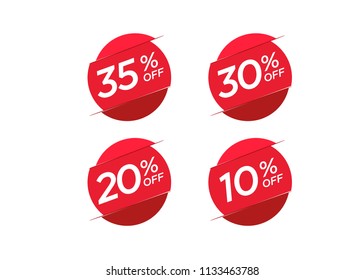 Discount offer price label, symbol for advertising campaign in retail, sale promo marketing