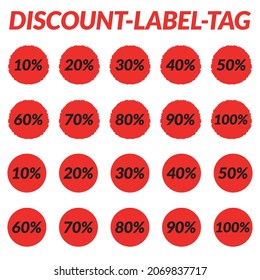 Discount Offer sticker Design Vector