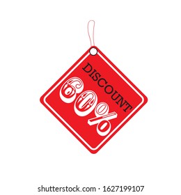 Discount offer tag icon. Shopping coupon symbol. Sale label tag with percentage sign. Black friday discount banner or coupon. Vector shopping label