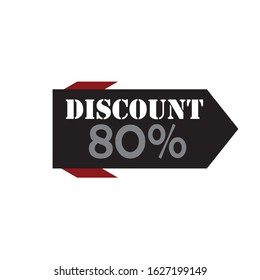 Discount offer tag icon. Shopping coupon symbol. Sale label tag with percentage sign. Black friday discount banner or coupon. Vector shopping label