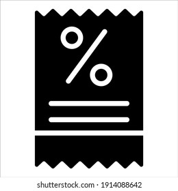 discount offer vector glyph icon, shopping and discount sale icon.