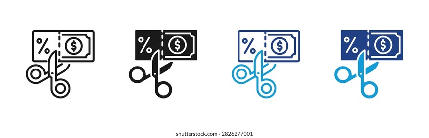 Discount Offer Web icon with multiple style collection