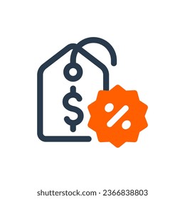 Discount on Cyber Monday vector icon illustration