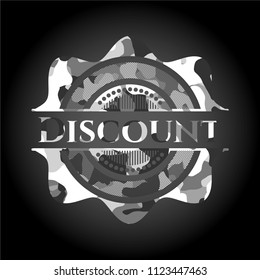 Discount on grey camo pattern