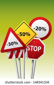 Discount on road signs