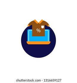 Discount, online store icon. Element of color discount sign  icon. Premium quality graphic design icon. Signs and symbols collection icon for websites, web design
